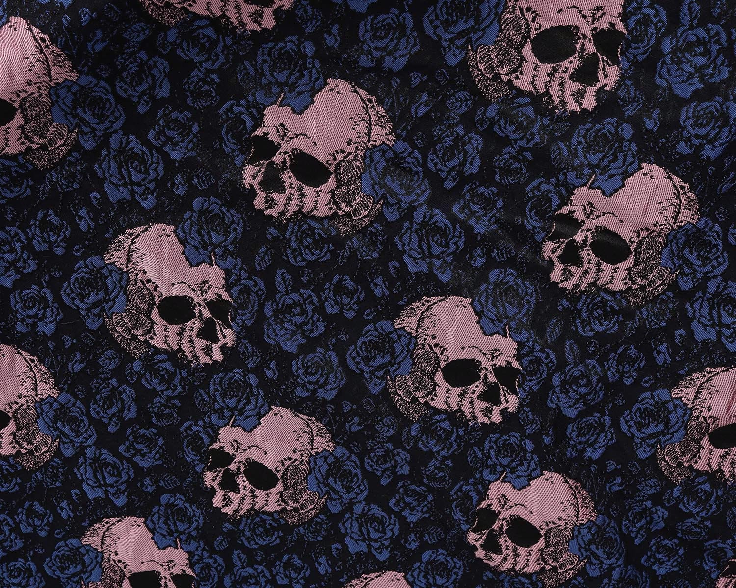 Embossed Skull Brocade Jacquard Fabric for Dress Making 56 Inch- Sold ...