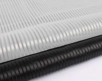 Tecido de organza com listras finas preto/branco para confecção de vestidos 145 cm de largura por jarda