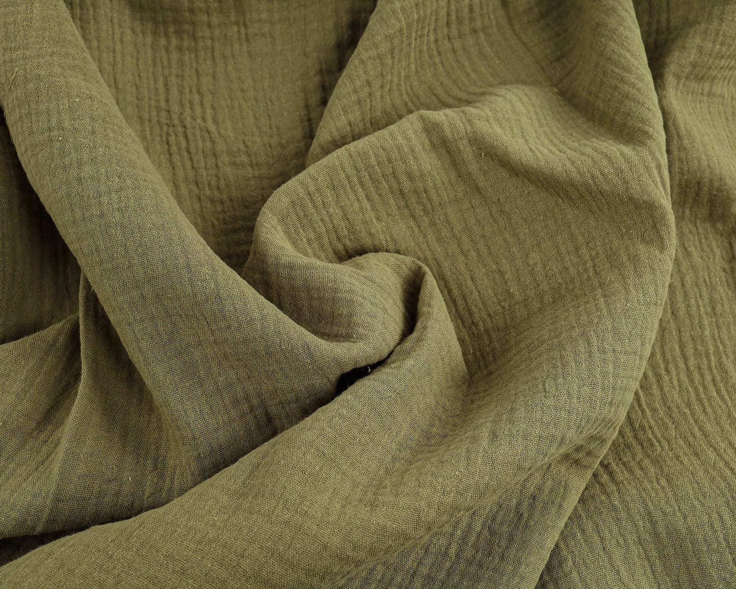 Navy Blue 2-layered Crinkle Cotton Gauze Muslin Fabric 135cm