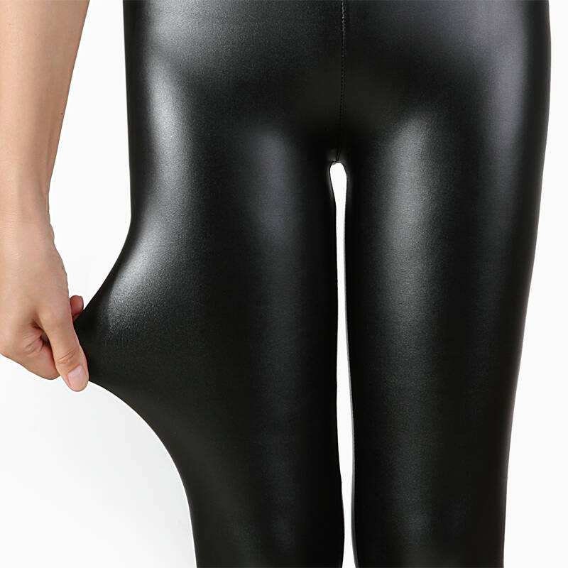 4 Way Stretch High Elastic Black Faux Leather PU Fabric