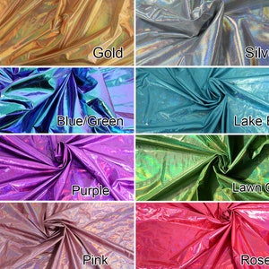 Holographische Foil Irisierende Spandex Stoff 2-Wege dehnbar für DIY Bühne Trikot Kostüm 60 "breite verkauft von continous Yards