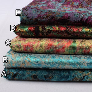 1 Yard Abstract oil painting style jacquard brocade fabric starry pattern fashion fabric DIY clothing bags