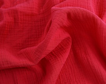 2-layered Crinkle Cotton Gauze Muslin Fabric 135cm Wide Sold
