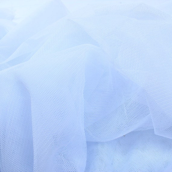 Pale Blue Tulle Fabric, Tulle Lace Fabric, Mesh Fabric, Gauze