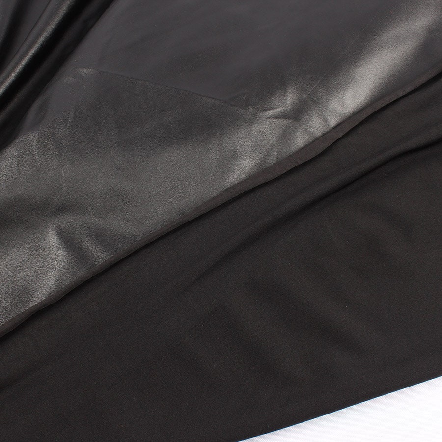 4 Way Stretch High Elastic Black Faux Leather PU Fabric Material for  Clothes Shorts Knit Spandex Backing 140cm 1 Yard -  Canada