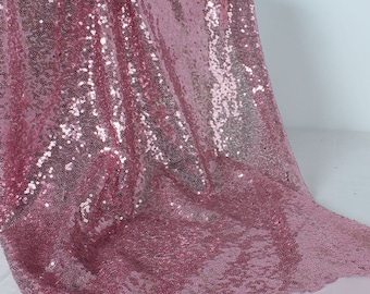 Roze glitter pailletten stof borduurwerk glanzend bruiloft decoratie jurk 50" breed Andere kleuren beschikbaar