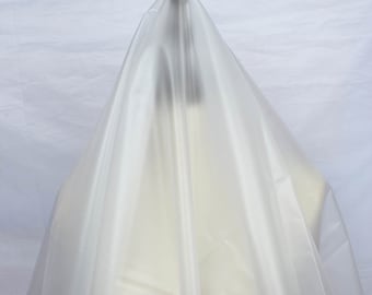 Frosted Vinyl TPU Fabric Matte Translucent Windproof Waterproof Raincoat Dress Creative Designer's Fabric 138cm Wide By Yard