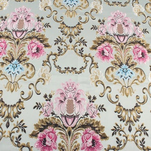 Brocade Fabric Damask Jacquard Embossed Flower Garments Sofa Curtain Upholstery Fabric 145cm wide by yard