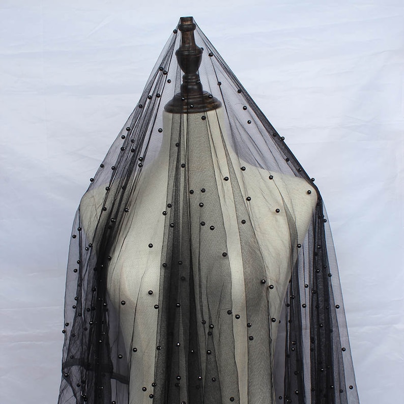 pearl net fabric dresses