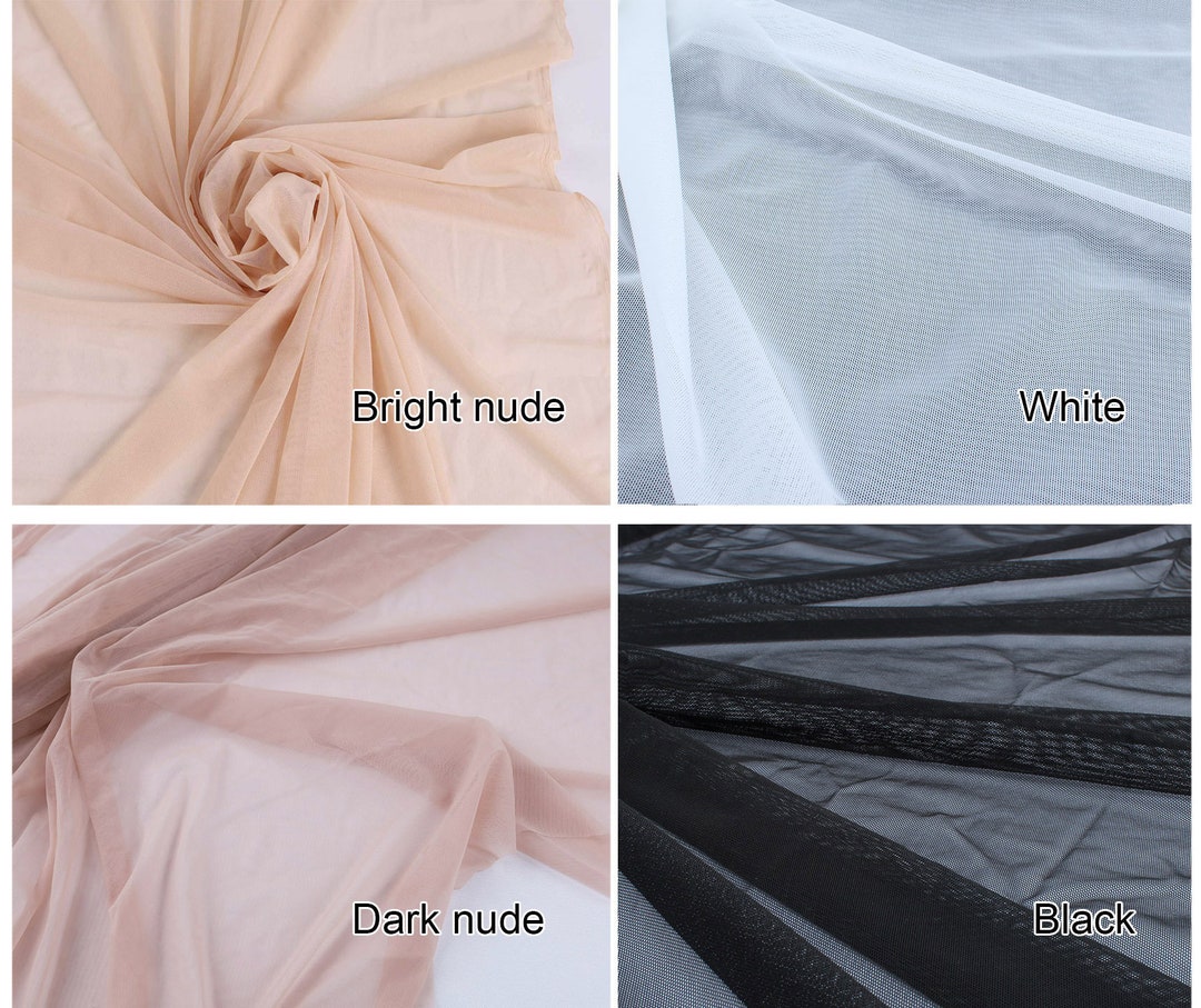 Buy Nude Superfine Nylon 4 Way Stretch Spandex Mesh Fabric
