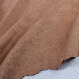Quality Microfiber double-sided stretchy Suede fabric Camel thicker For Clothing Garment  Bags Shoes - 145cm by Yard