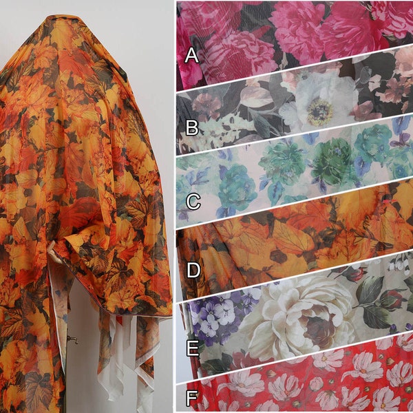 Imprimé floral Stretchy Mesh Spandex Net Fabric vendu par verge