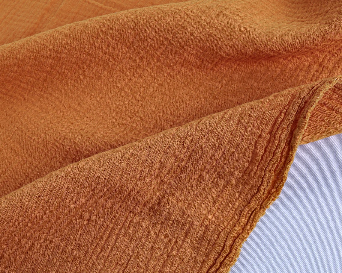 2Layered Crinkle Cotton Gauze Muslin Fabric 135cm Wide Sold Etsy