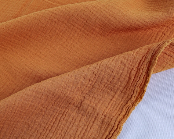 2-layered Crinkle Cotton Gauze Muslin Fabric 135cm Wide Sold 2-layered Crinkle Cotton Gauze Muslin Fabric 135cm Wide Sold