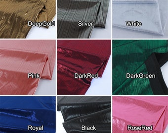 Rayures bronzing Spandex Fabric Material tissu extensible pour diY scène cosplay costume Robe 150cm de large vendu par mètre