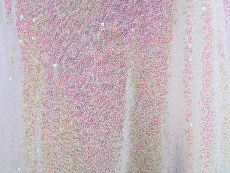 White Pink Iridescent Sequin Fabric Sparkly 3mm Sequins Fabric - Etsy