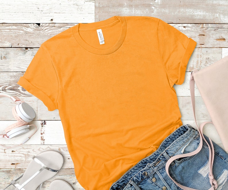 Download Plain Orange Shirt/Orange Unisex Bella Canvas 3001C | Etsy