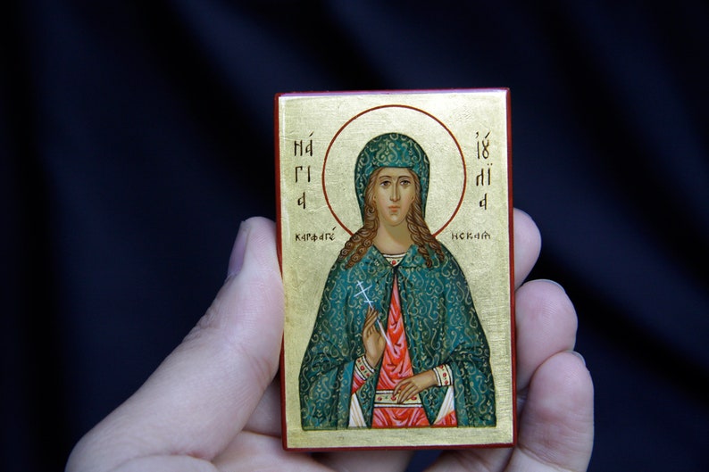 Saint Virginmartyr Julia of Carthage Hand Painted Orthodox Etsy