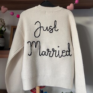 Wedding Cardigan Embroidery Send In Service: Personalised Bridal Cardigan image 3