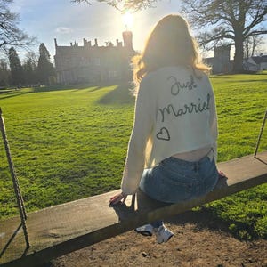 Wedding Cardigan Embroidery Send In Service: Personalised Bridal Cardigan image 14