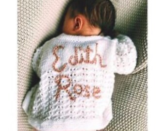 Extra Name Add-on: Cardigan Embroidery Personalization