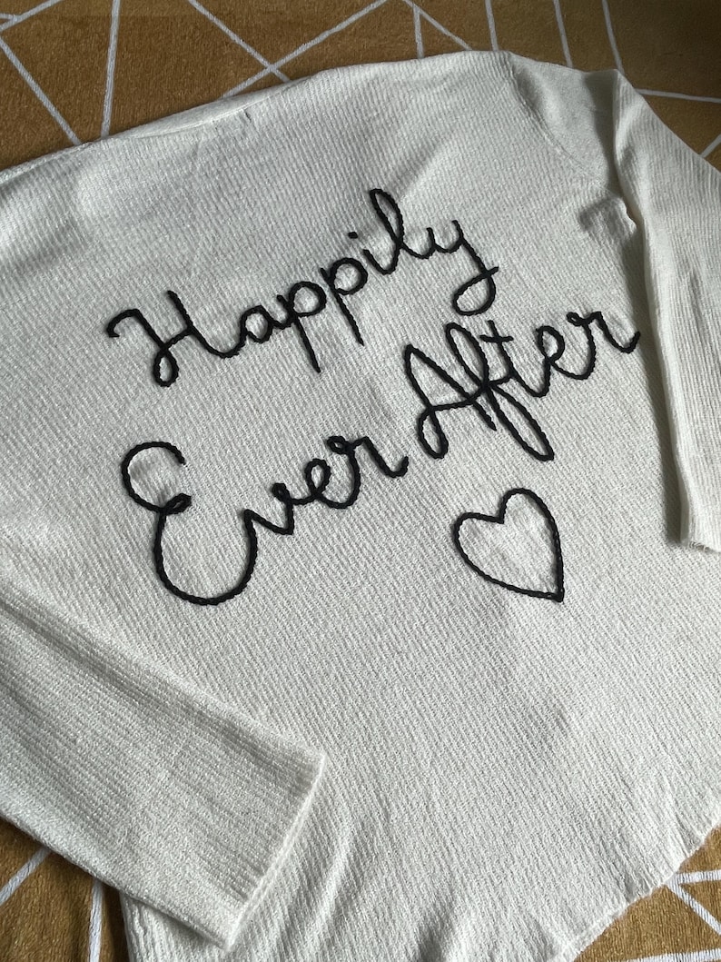Wedding Cardigan Embroidery Send In Service: Personalised Bridal Cardigan image 9