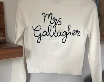 Wedding Cardigan Embroidery Send In Service: Personalised Bridal Cardigan