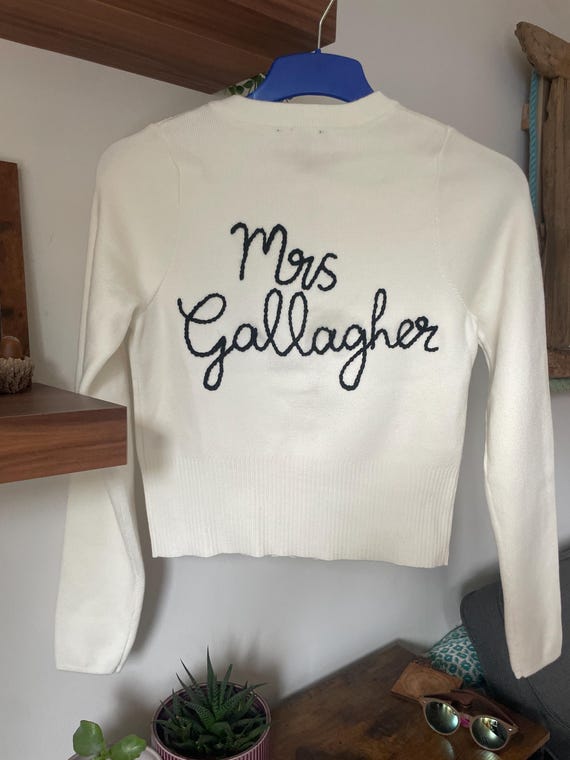 Wedding Cardigan Embroidery Send In Service: Personalised Bridal Cardigan