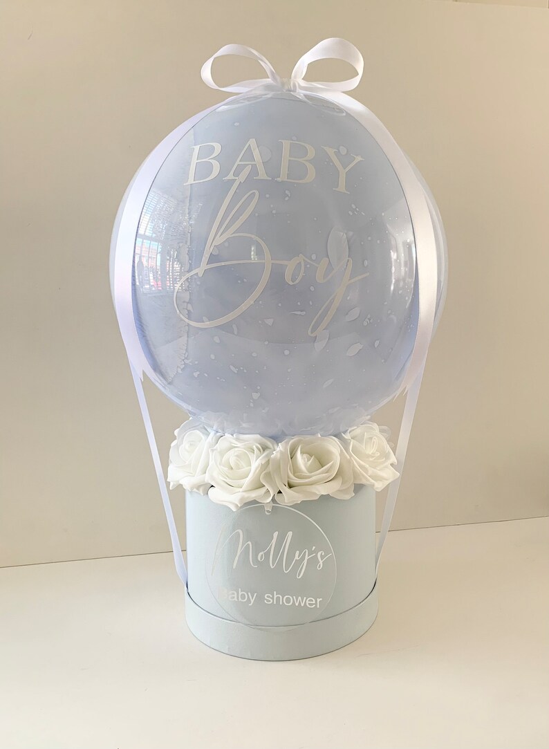 Marble Effect Bobo Balloon Foam Roses in a Hat Box. Any Colour Etsy UK