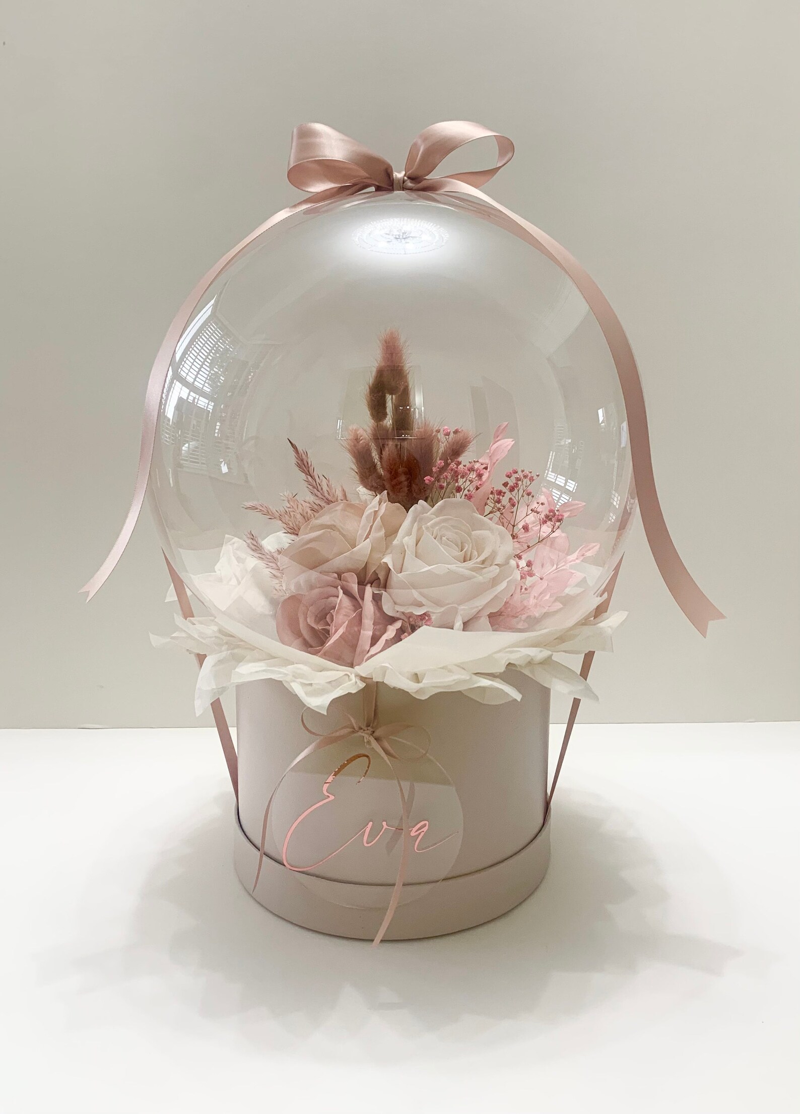 Bobo Bubble Bouquet. Bobo Balloon With Artificial Flowers. Etsy UK