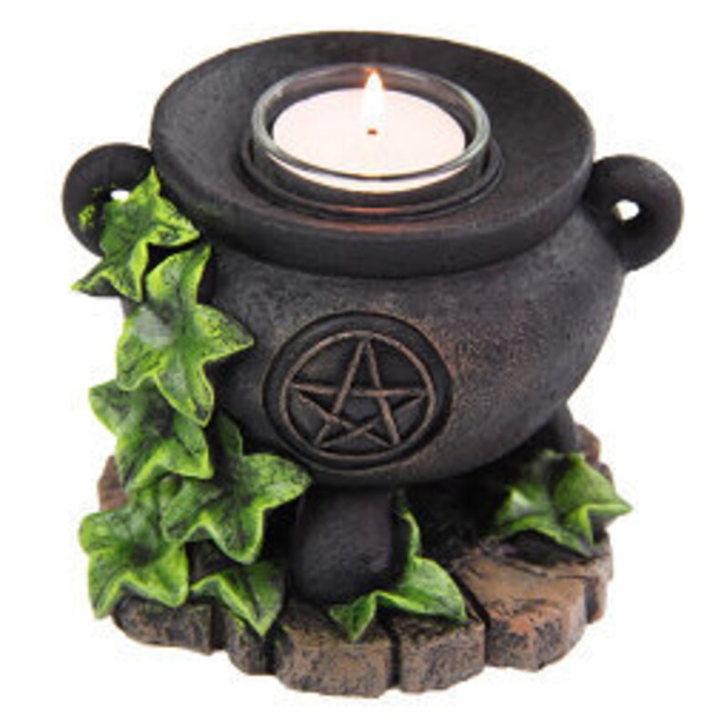 Witches Cauldron Tealight Candle Holder Candles Burning Etsy
