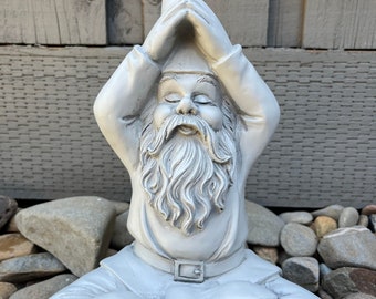 Garden Gnome, Garden Decor, Home Decor, Grass, Plants, Trees, Outdoor, Meditating Gnome, Prayers, Garden Fixture