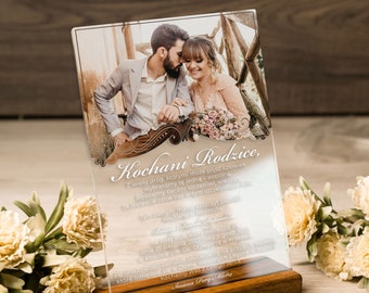 Personalized Photo Acrylic Frame | Wedding Invitation, Keepsake Gift