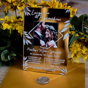 Faire-part de mariage d'automne | Invitation cérémonie bohème | invitation de proposition botanique avec photo | invitations d'automne romantiques | carte de voeux
