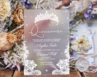 elegant Quinceañera invites | romantic Quinceañera invites | simple Mis Quince invitation | Quinceañera day cards | Quinceañera announcement