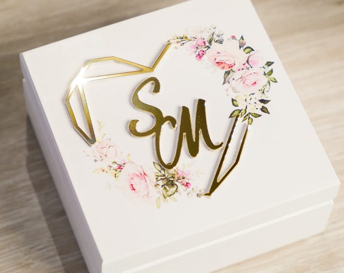 elegant ring box for wedding | glamour ceremony accessories | gift for bride and groom