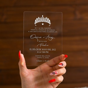 Invitación glamorosa para quinceañera / Tarjeta de fiesta de quince de estilo moderno / Tarjeta de anuncio de dulces dieciséis para amiga