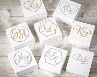 Modern ring box for wedding, elegant ceremony accessories, gift for bride and groom