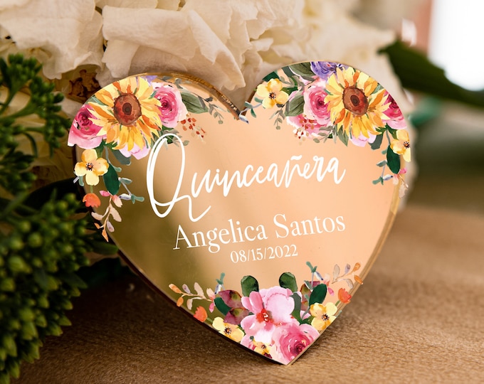 Botanical personalized favor | unique Quinceañera favor | party Keepsake | thank you favors | Quinceañera favor | fairy wedding favors