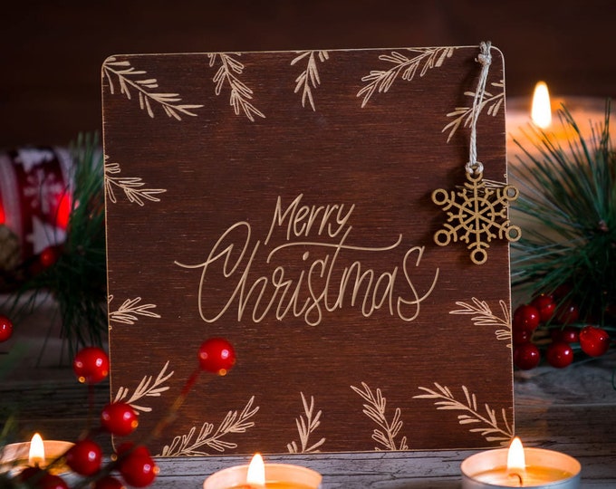 Luxury xmas card | beautiful christmas present | noel keepsake for boy and girl | celebration greetings