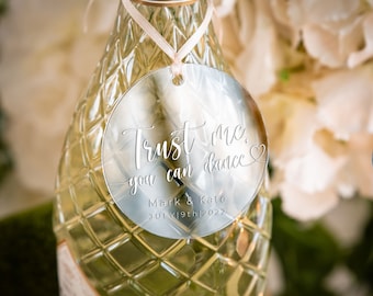 Trust me, you can dance | Wedding Favor Tags | Personalized Bachelorette Party Tags | Clear acrylic Favor Tags | Mirror acrylic Favor Tag