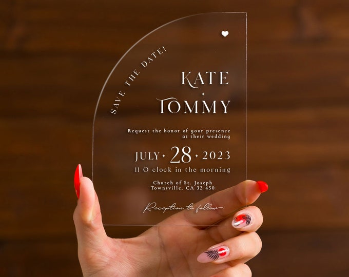 Half-arch wedding invitation | modern ceremony card | classy proposal invite | simple greetings letter | elegant party invitations