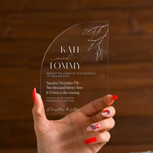 Faire-part de mariage moderne | de cérémonie demi-arche | faire une demande florale | lettre de voeux simple | invitations à une fête botanique