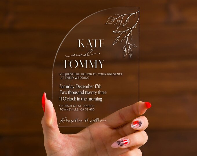 Modern wedding invitation | half-arch ceremony card | floral proposal invite | simple greetings letter | botanique party invitations