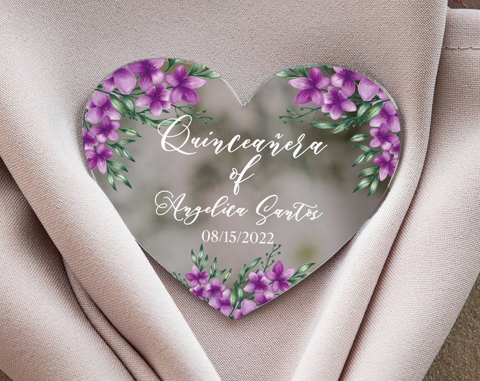 Floral personalized favor | unique Quinceañera favor | party Keepsake | thank you favors | Quinceañera favor | fairy wedding favors