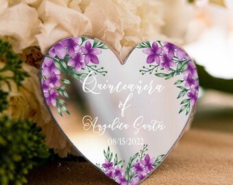 Floral personalized favor | unique Quinceañera favor | party Keepsake | thank you favors | Quinceañera favor | fairy wedding favors