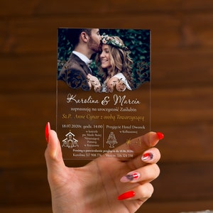 inviti di nozze botanici / inviti di nozze romantici / annunci di nozze con foto / inviti per feste di fidanzamento