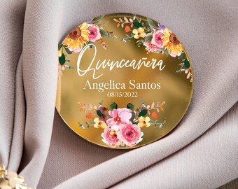 Favoris botanique personnalisé | unique Quinceañera privilégie | fête Keepsake | Merci faveurs | Quinceañera favor | Faveurs de mariage de fées