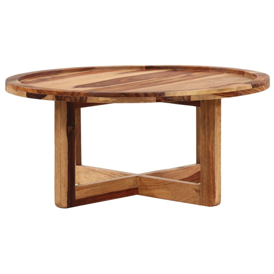 Rustic Solid Sheesham Wood Round Coffee Table Etsy