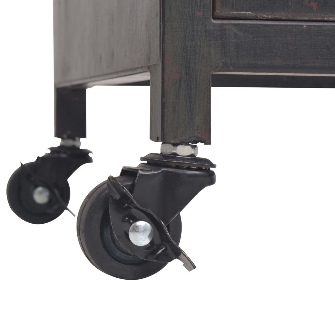 Industrial Galvanized Steel TV Stand Black TV on Etsy